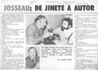 Josseau: de jinete a autor : [entrevista]