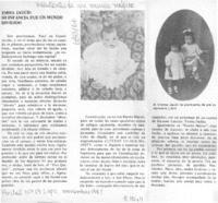 Emma Jauch: mi infancia fue un mundo dividido.