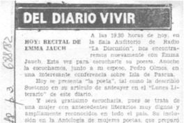 Hoy: recital de Emma Jauch