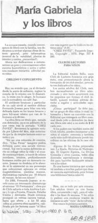 María Gabriela y los libros