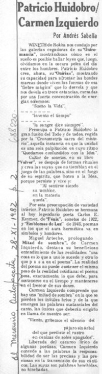 Patricio Huidobro Carmen Izquierdo