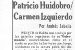 Patricio Huidobro Carmen Izquierdo