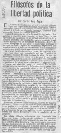 Filósofos de libertad política