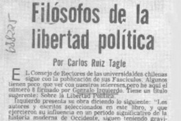 Filósofos de libertad política