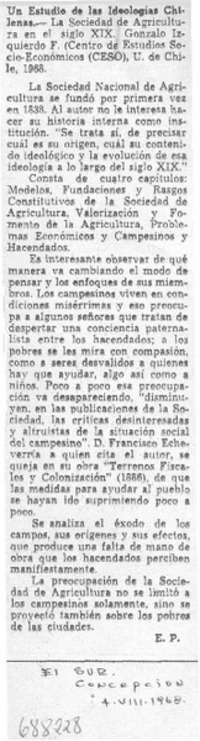 Un estudio de las ideologías chilenas