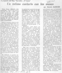 Un íntimo contacto con las masas