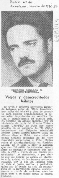 Viejos y desacreditados hábitos