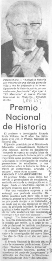 Premio Nacional de Historia