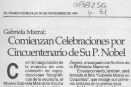 Comienzan celebraciones por cincuentenario de su P. Nobel.