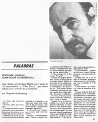 Fernando Josseau, Strip-Tease confidencial : [entrevista]