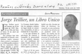 Jorge Teillier, un libro unico
