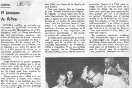 El Fantasma de Bolivar.
