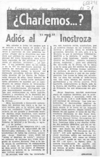 Adiós al "7°" Inostrosa