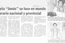 Poeta "Jonás" se luce en mundo literario nacional y provincial.