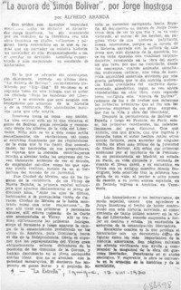 La aurora de Simón Bolívar