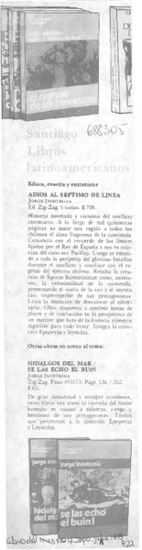 Santiago libros latinoamericanos.