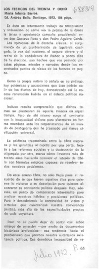 Los Testigos del treinta y ocho