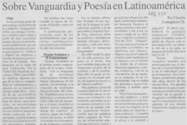 Sobre vanguardia y poesía en Latinoamérica