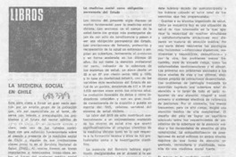 La medicina social en Chile