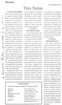 Tres notas