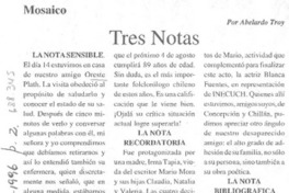 Tres notas
