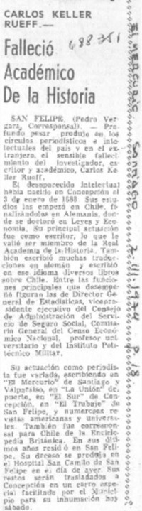 Falleció académico de la historia