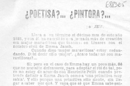 ¿Poetisa?-- ¿pintora?--
