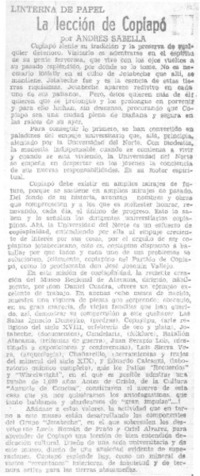 La lección de Copiapó