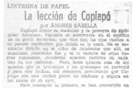 La lección de Copiapó