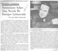 Variaciones sobre una novela de Enrique Lafourcade