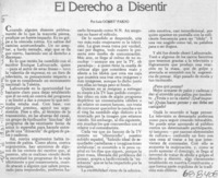 El derecho a disentir