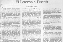El derecho a disentir