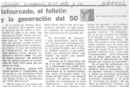 Lafourcade, el folletín y la generación del 50
