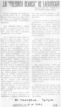 La "Palomita blanca", de Lafourcade