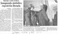 Inaugurada simbólica exposición literaria