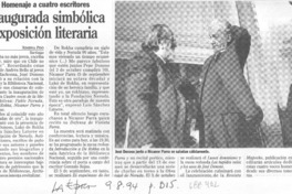 Inaugurada simbólica exposición literaria
