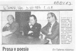 Prosa y poesía enseñarán Lafourcade y Nicanor Parra.