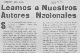 Leamos a nuestros autores nacionales.