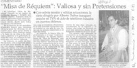 Misa de Réquiem": valiosa y sin pretensiones.