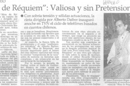 Misa de Réquiem": valiosa y sin pretensiones.