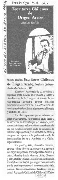 Escritores chilenos de origen árabe.