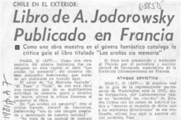 Libro de A. Jodorowsky publicado en Francia.