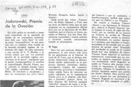 Jodorowsky, premio de la ovación.