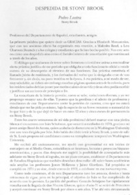 Despedida de Stony Brook