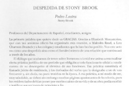 Despedida de Stony Brook