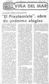 "El Prestamista", obra de unánime elogios