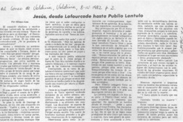 Jesús, desde Lafourcade hasta Publio Lentulo