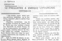 Preguntas a Enrique Lafourcade: [entrevista]