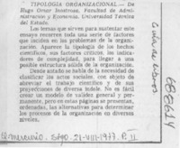 Tipología organizacional.