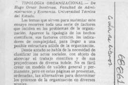 Tipología organizacional.